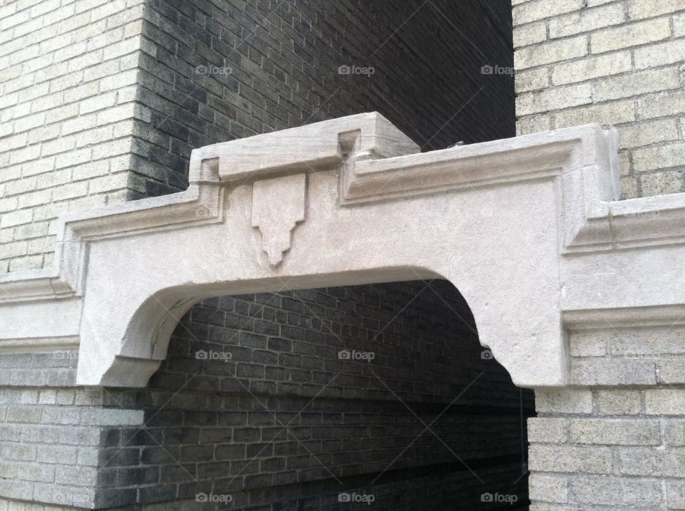 Brick architecture door frame