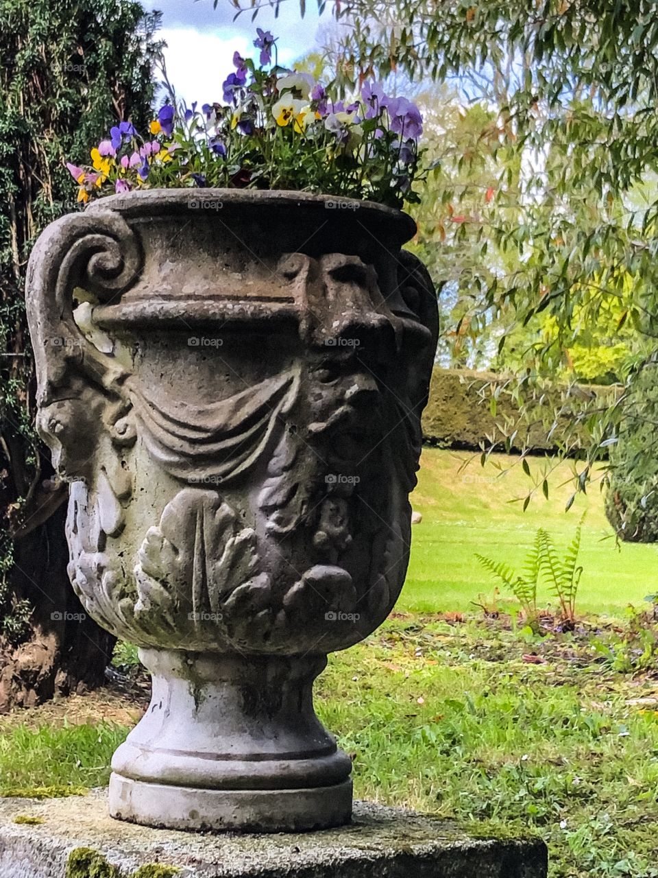 Ancient flower urn