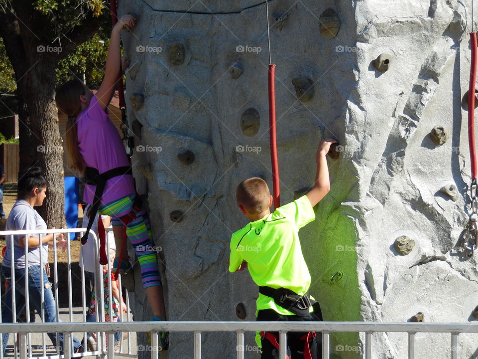 rock climbing. This was a featured attraction at the Oct festival 2015.