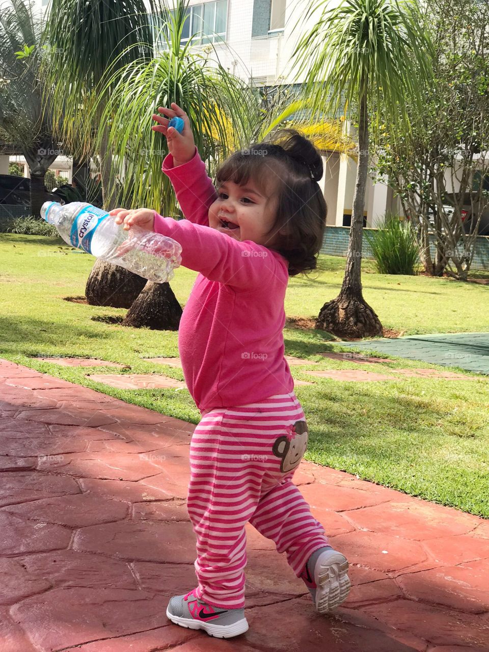 Child running on the playground 