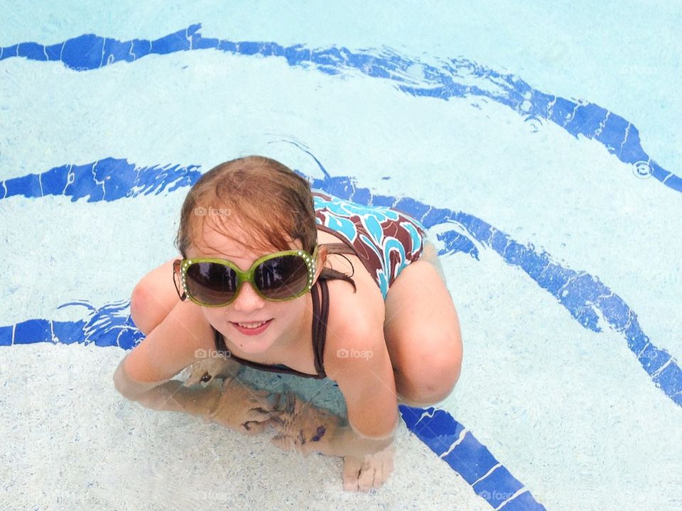 Girl in pool