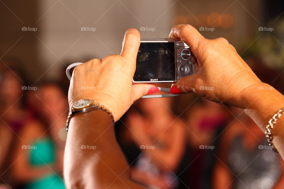 Lady taking a snapshot picture