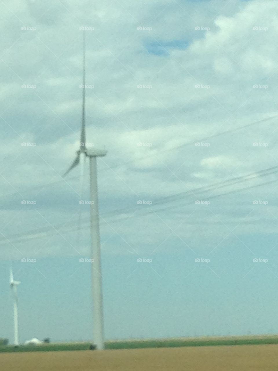 Windmill & power lines