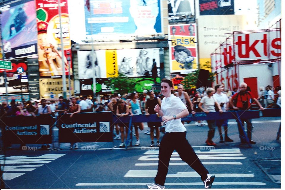 Times Square. Running 