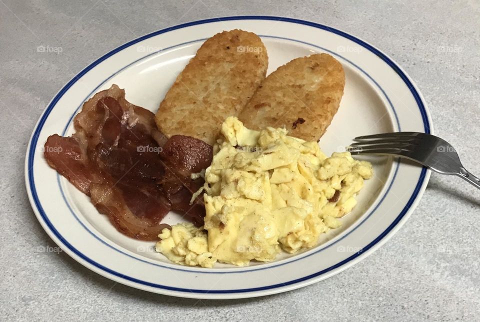 Breakfast at home.