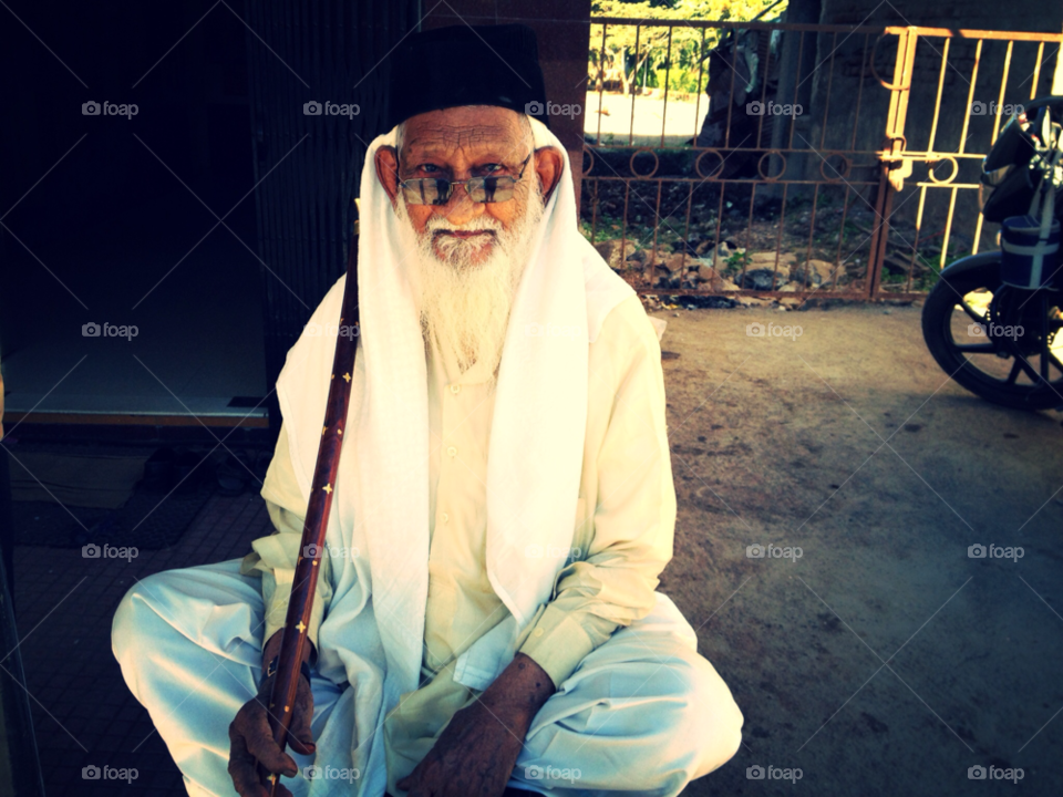 beard old man grandpa indian old man by prerna.chavan