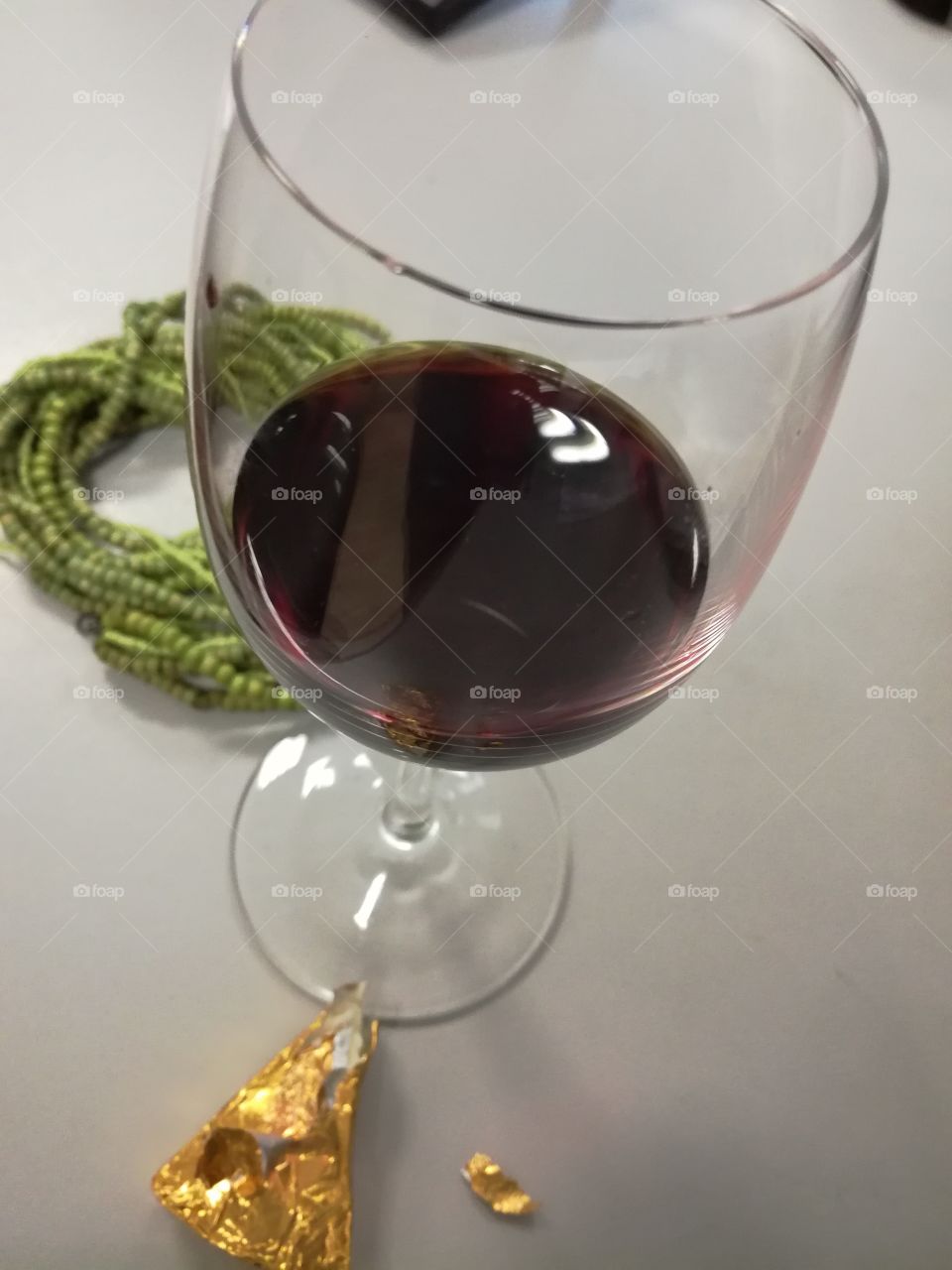 Glass with red wine 4