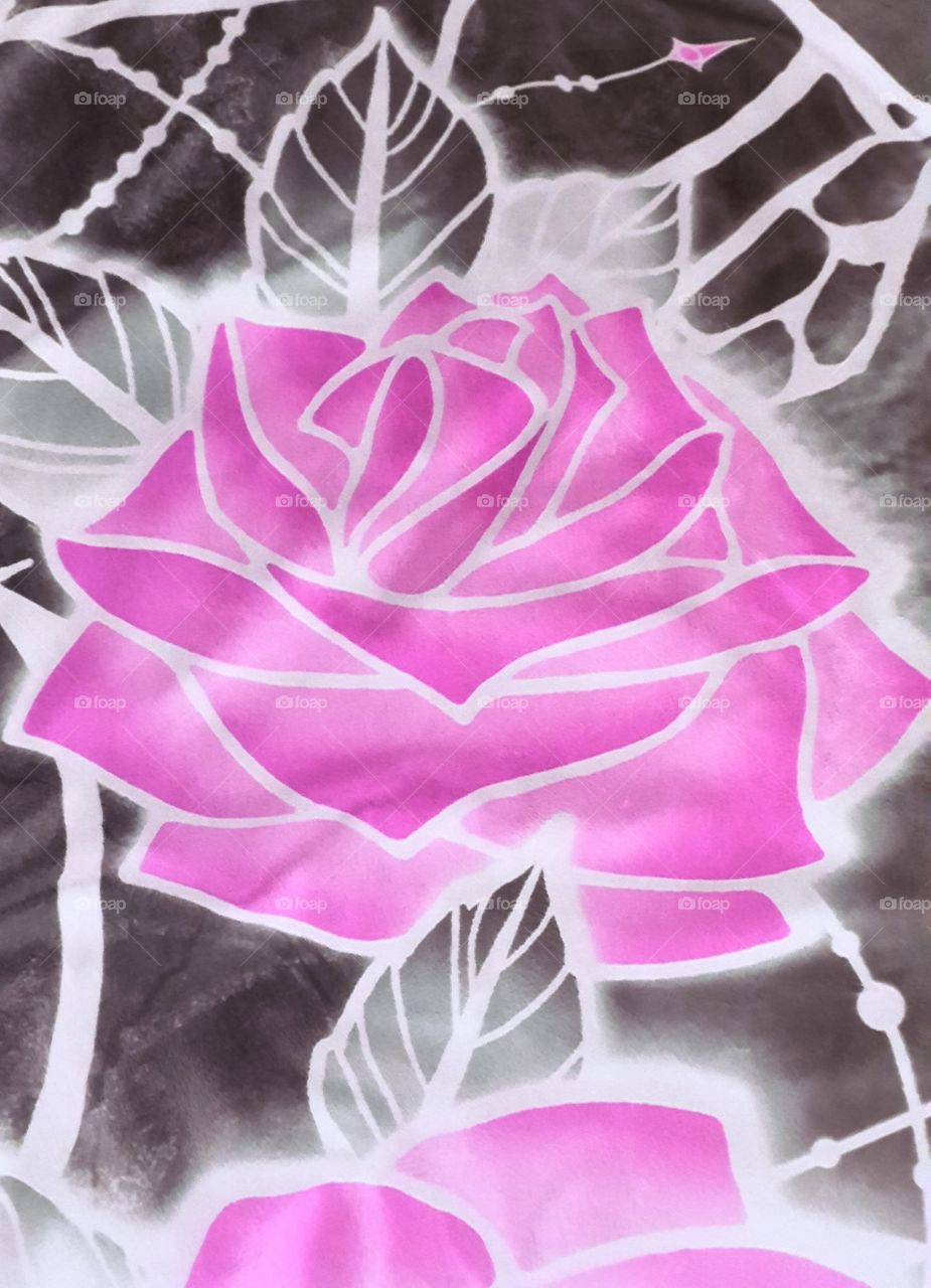 pink rose art