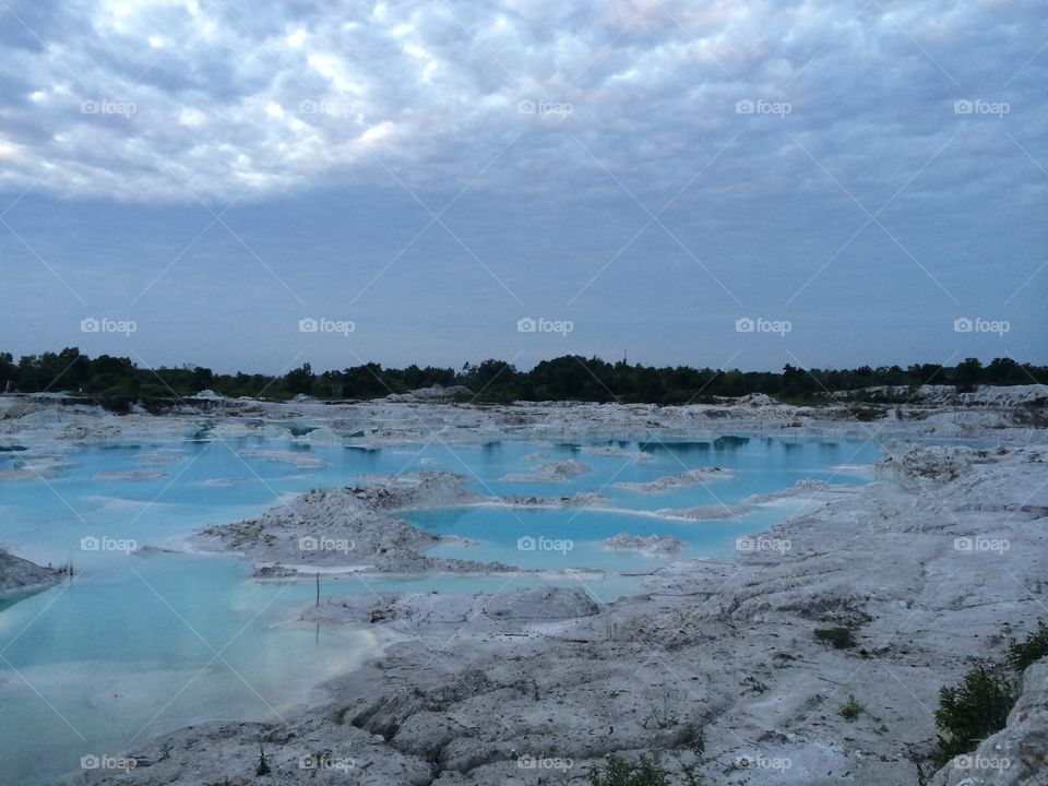 ex tin mining lake in Belitung, Indonesia
