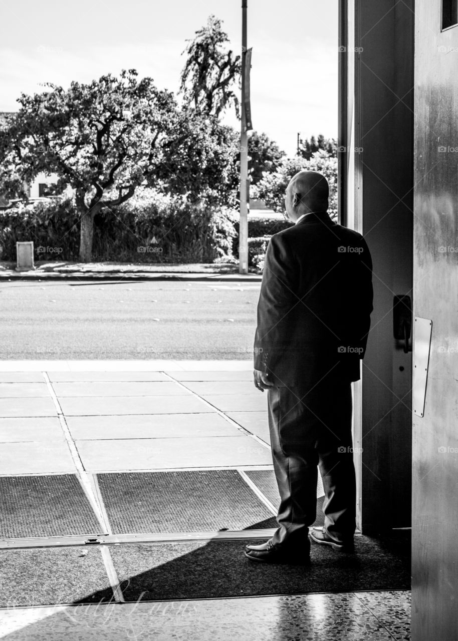 A man thinking about life decisions in church 