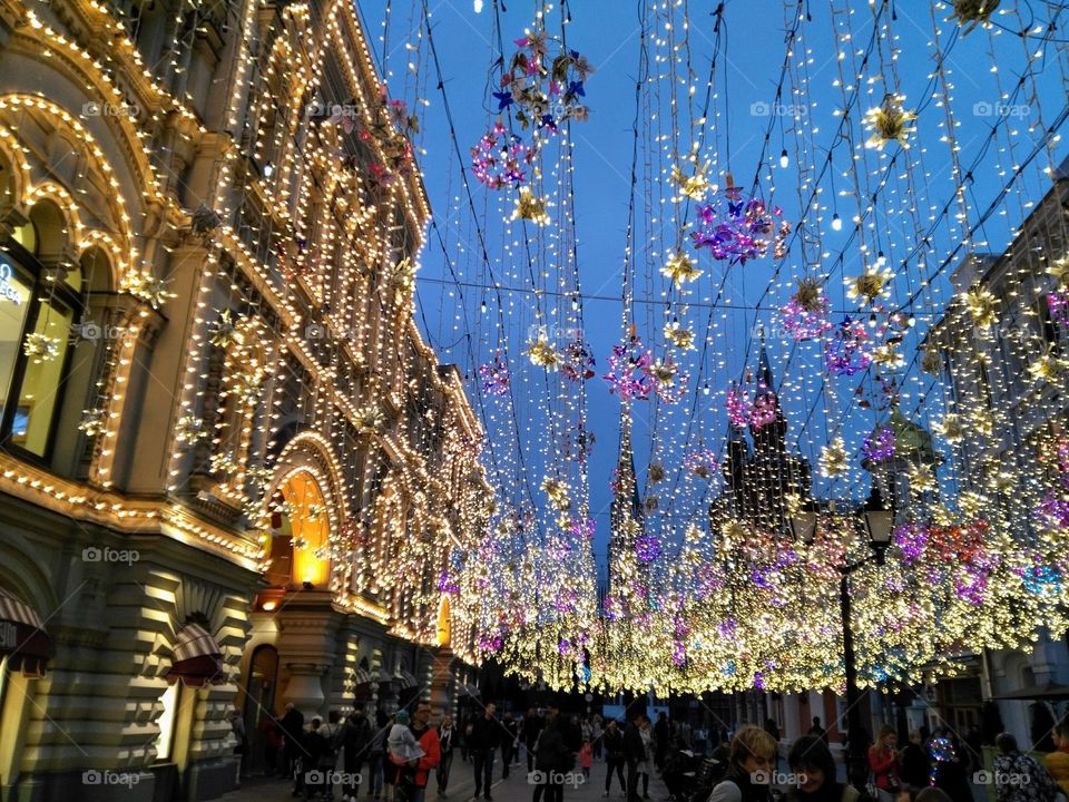 Nikolskaya street Moscow. Magic..
