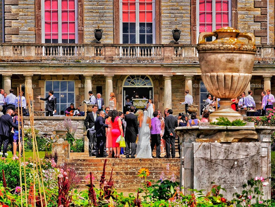 Wedding. Wedding at English stately home