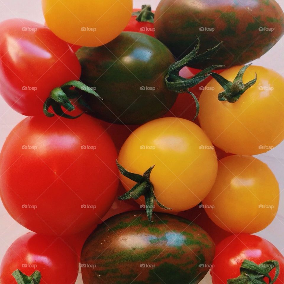 Fresh mixed cherry tomatoes