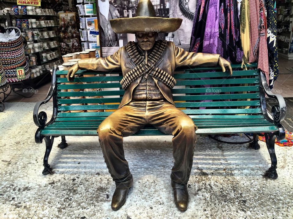 Bronze sculpture in Playa Del Carmen Mexico
