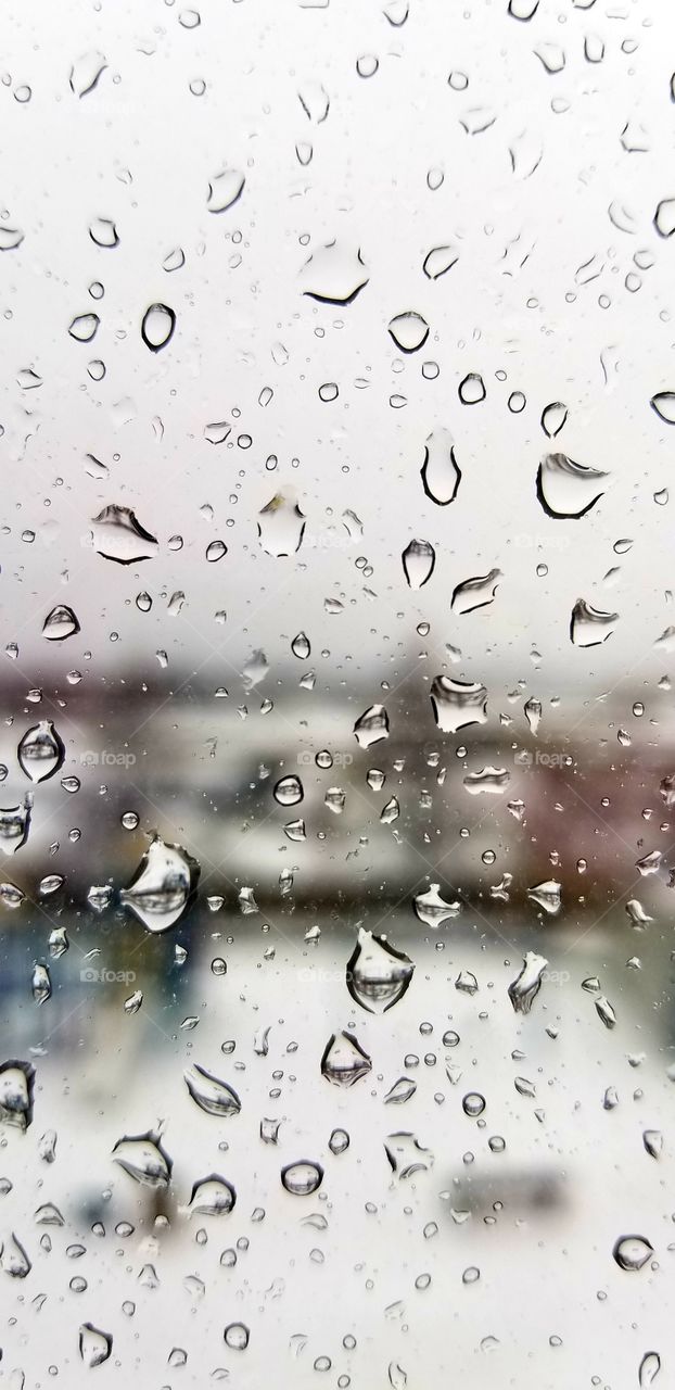 Rainy drops on window