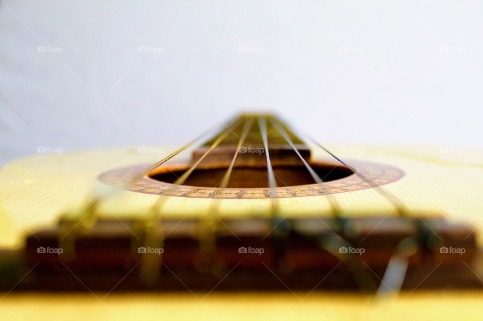 Close up of a guitar