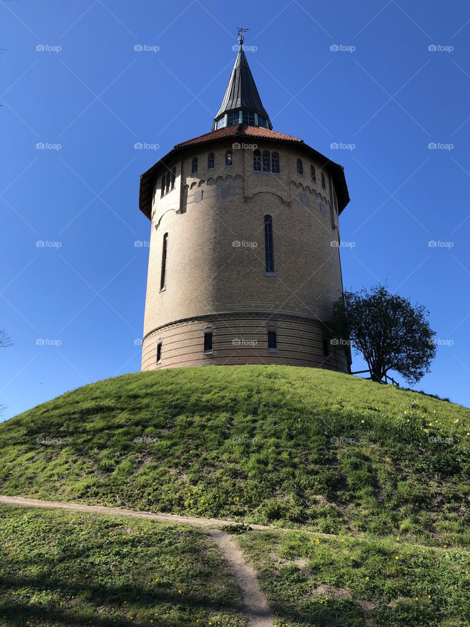 Castle tower on the hill