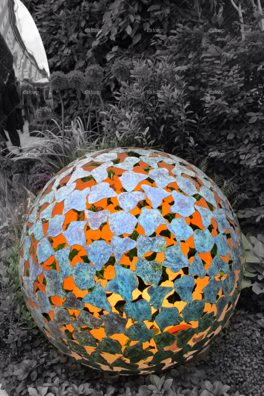 garden ornament leaf ball by leonbritton123