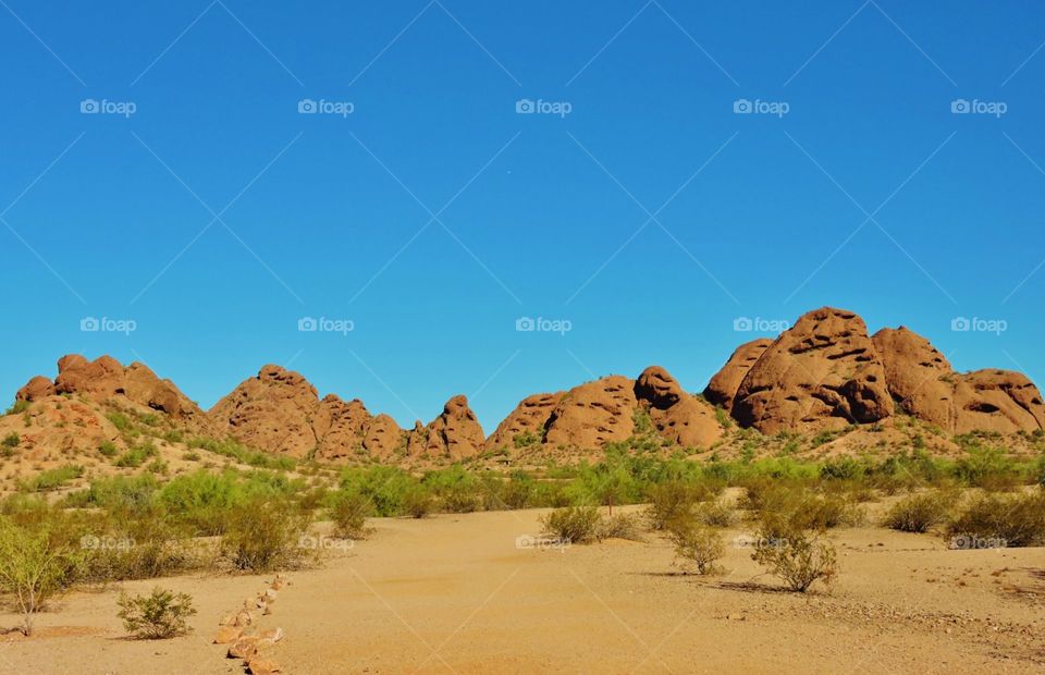 Papago Park Rock formations in Phoenix, AZ