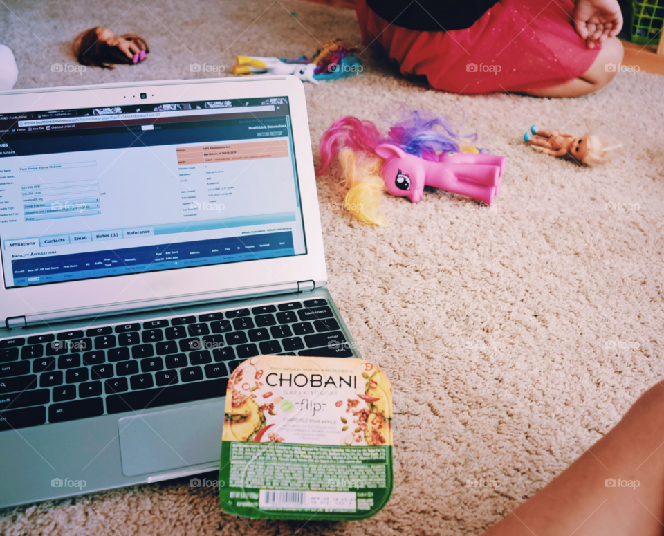 Working from home, lunch break with Chobani