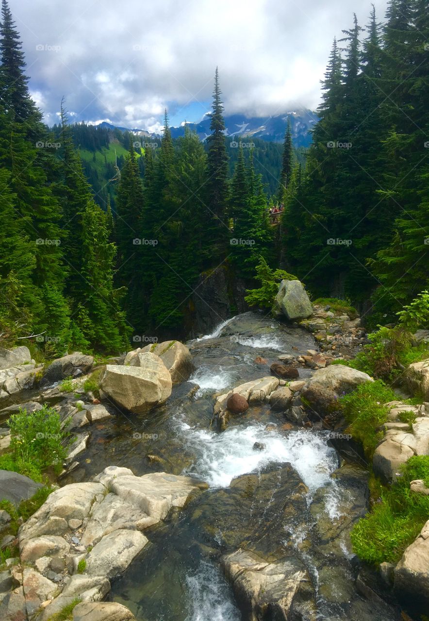 Mountain waterfall