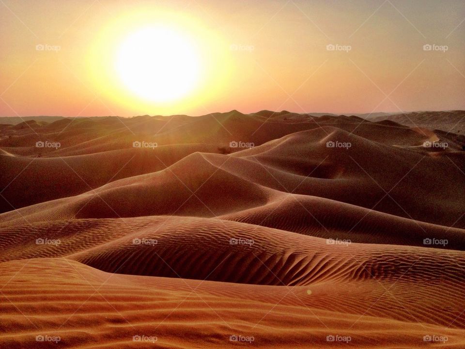 Sunset over the dunes