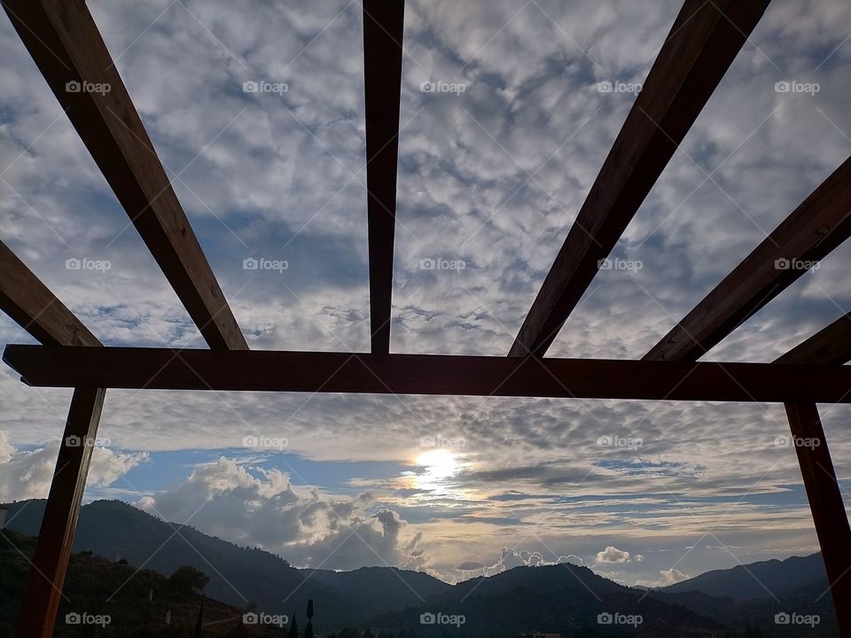 atardecer en la terraza...