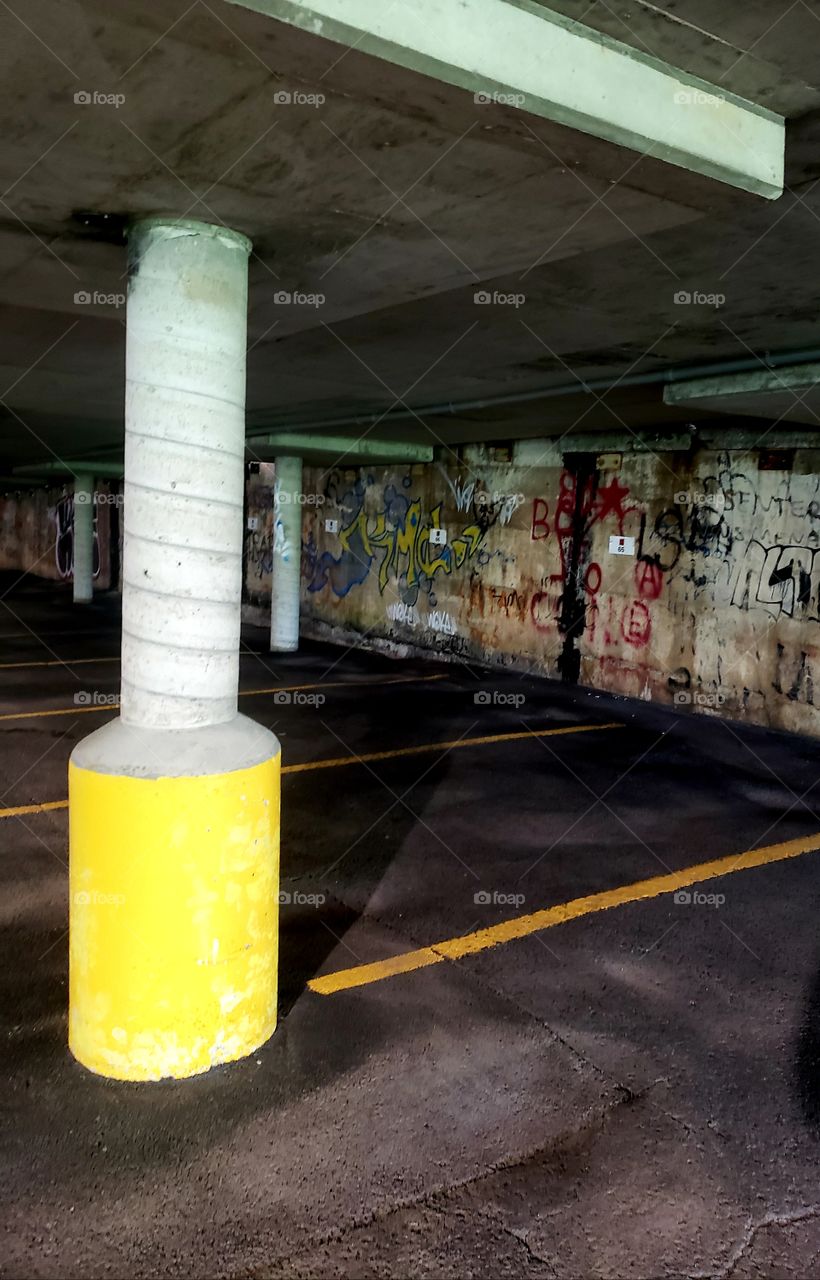Tagged parking lot