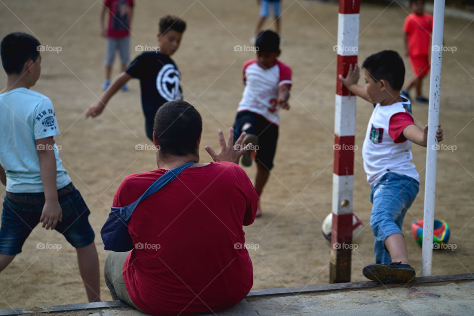 Barcelona street live. Sport in the streets.