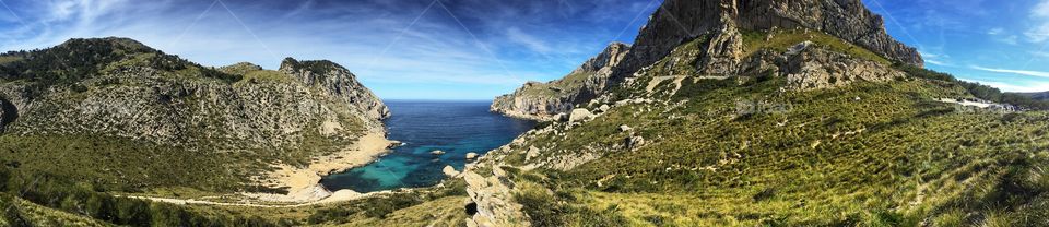 Panoramic in Mallorca bay