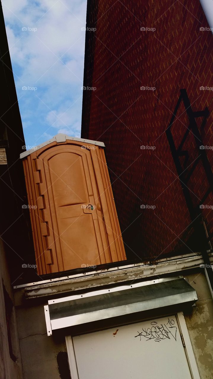 Weird place for an outhouse!