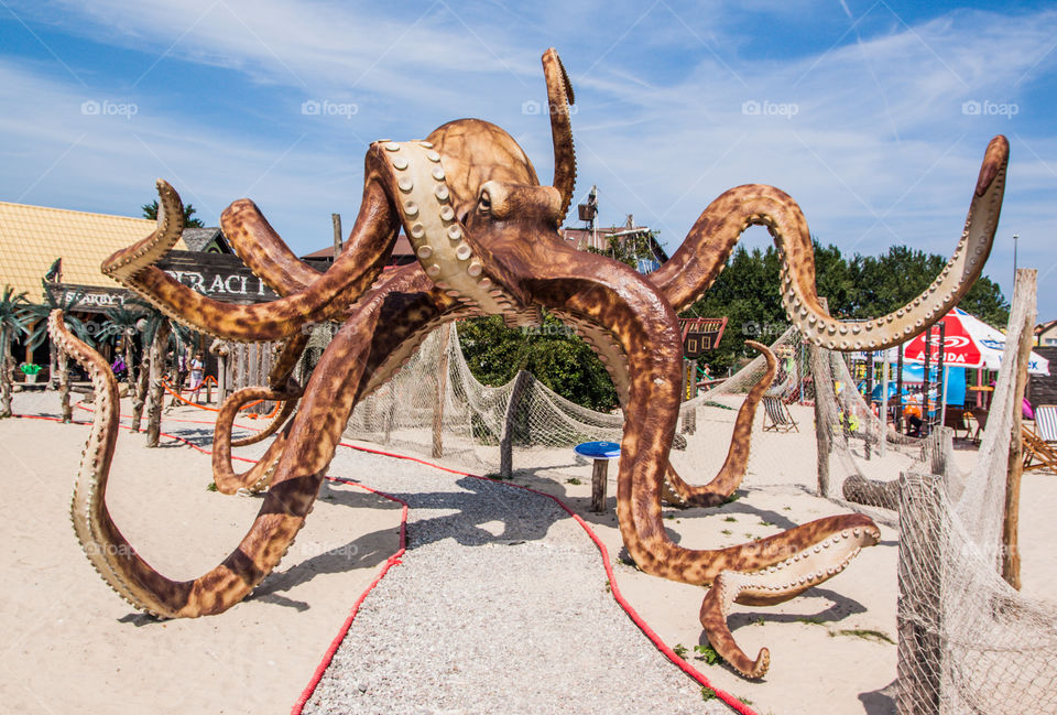 Giant octopus monster