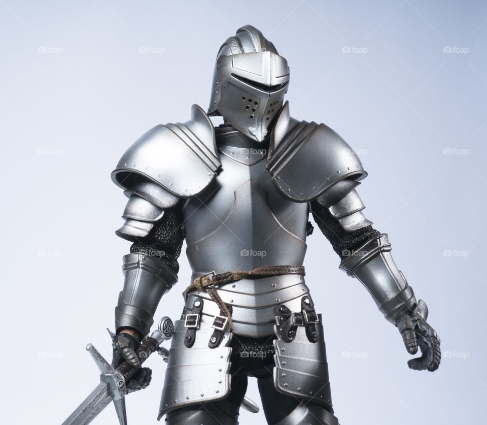 Knight in armour with sword