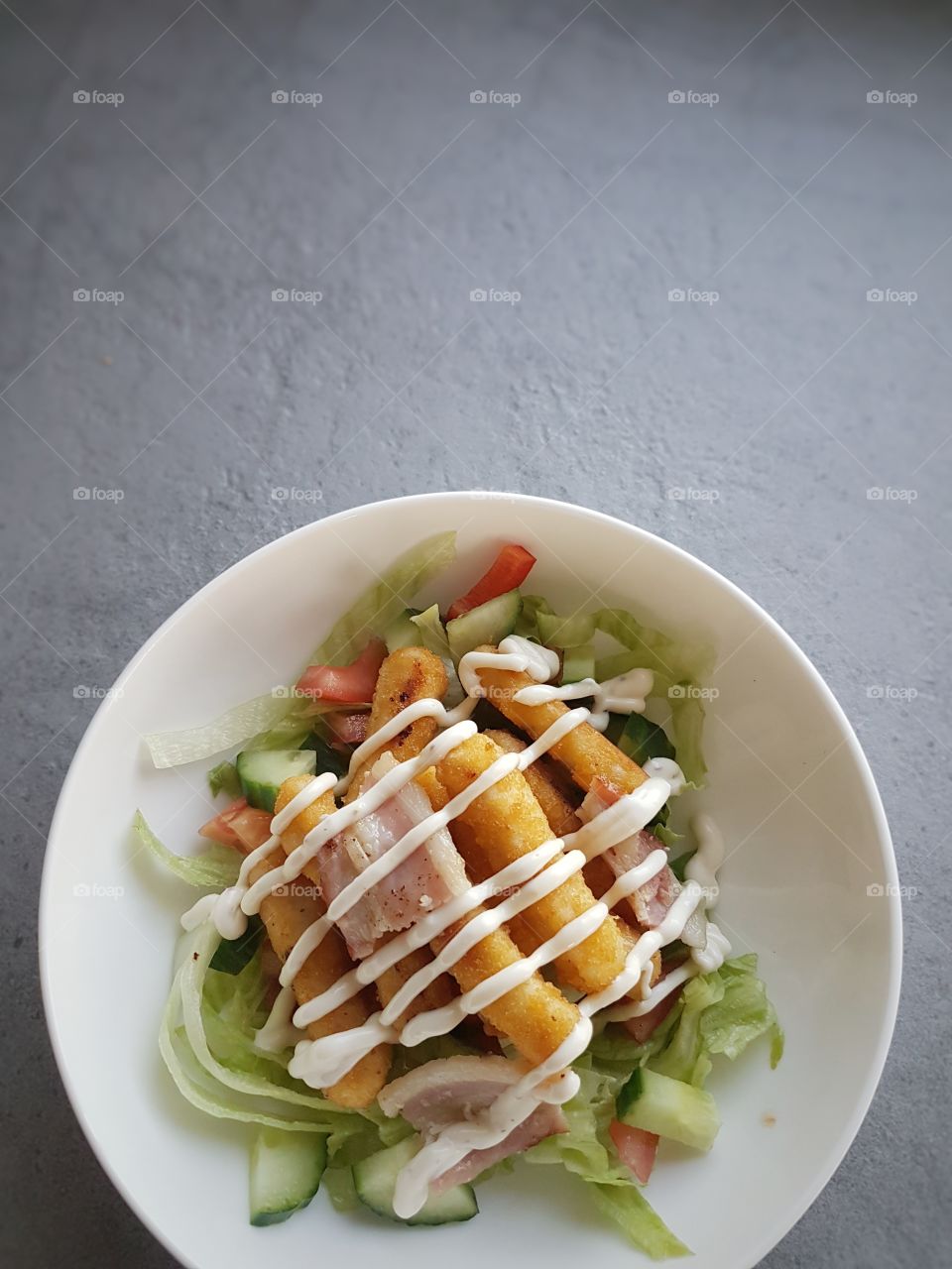 Bowl of Chicken Ceasear Salad