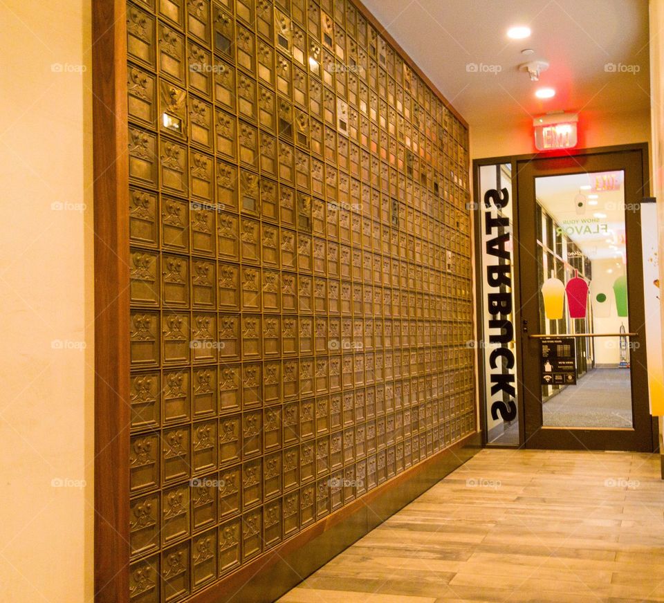 Mailboxes inside Trump Tower DC