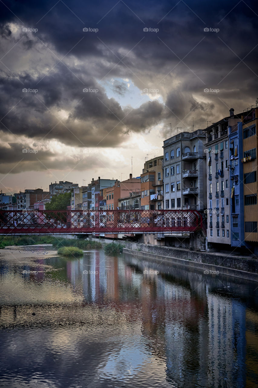 Winter Storming Sunset in Girona