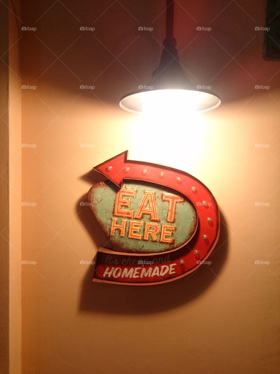 Eat Here Sign
