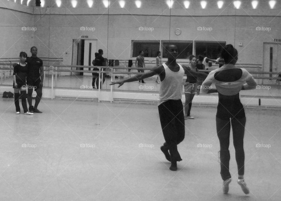 Dancers. Dancers at rehearsal 