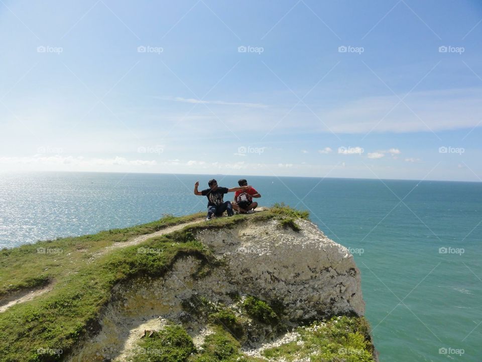 Beautiful mountain at sea