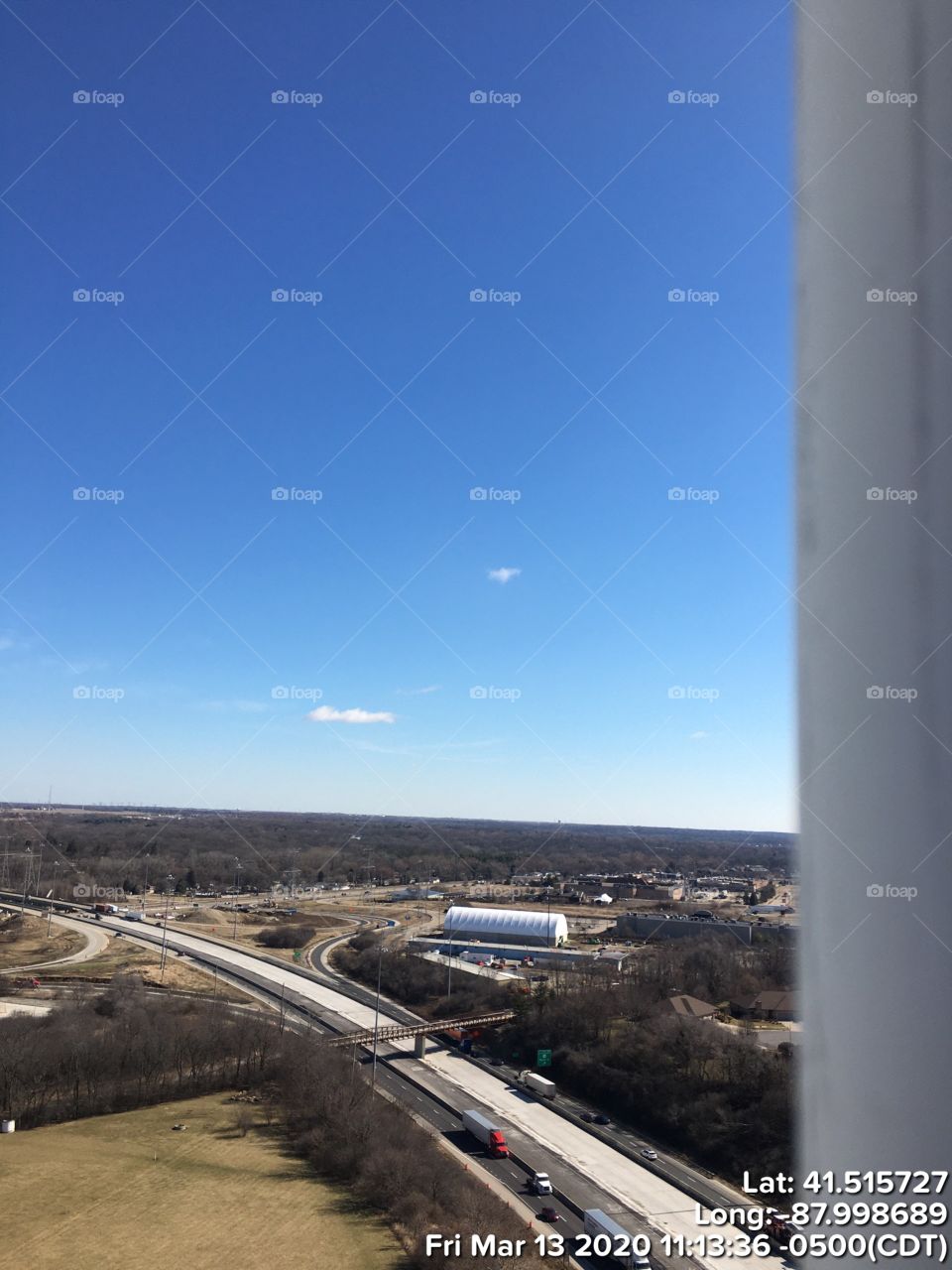 Central Illinois view from top of cell tower 