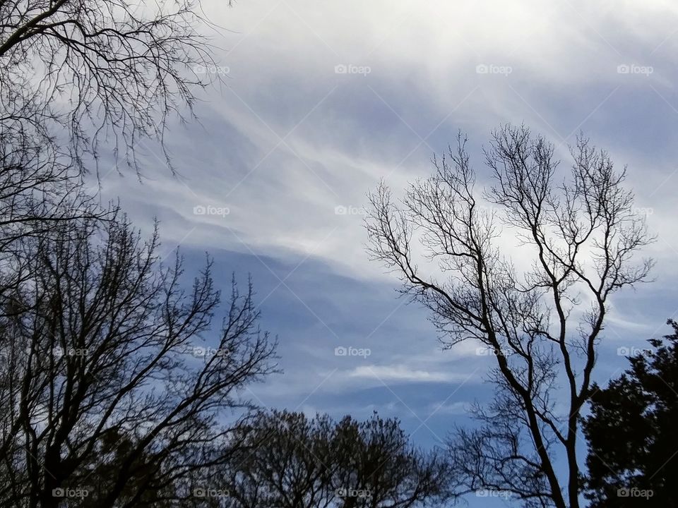 dramatic clouds in the sky