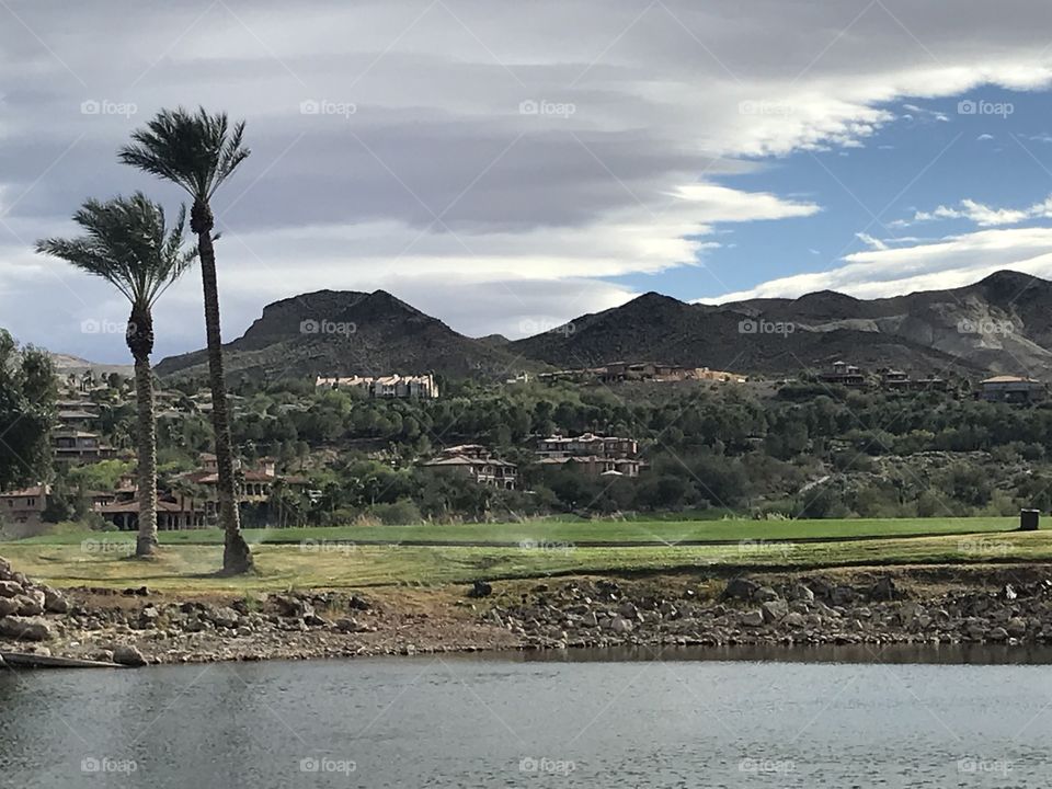 Golf course in the desert 