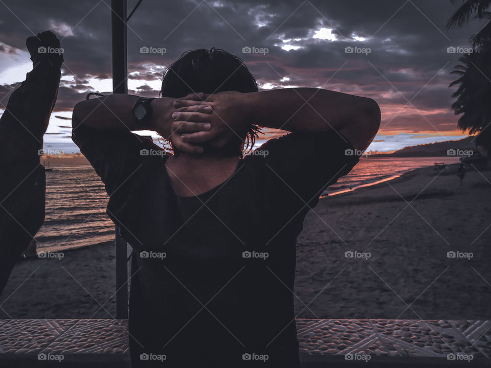 Looking at the sunset