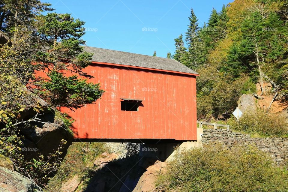 Red covered bridge 