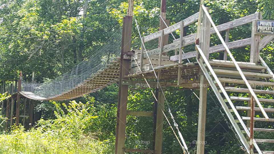 swinging bridge