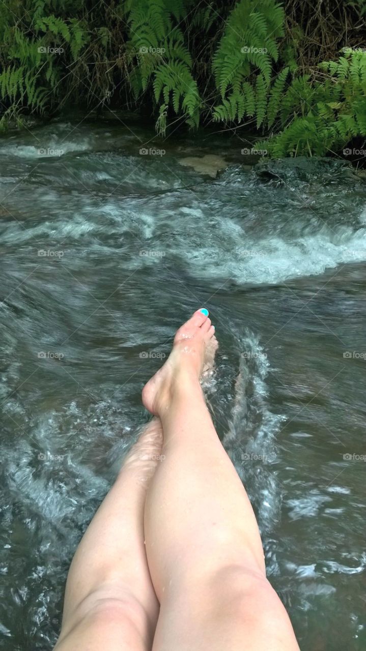 Sitting in Kerosene Creek. Rotorua, NZ. February 2015