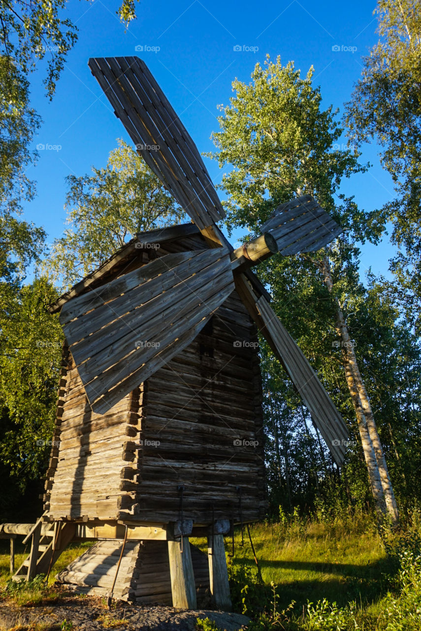 Old windmill located in Puumala, Finland. Windmill is right by the main road 62. Originally the mill was located in Saimaa archipelago, and was transferred to this spot in 1950s.