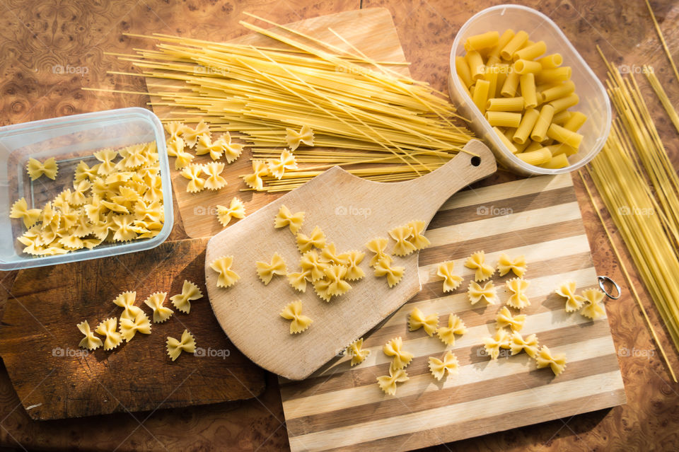 Different types of pasta