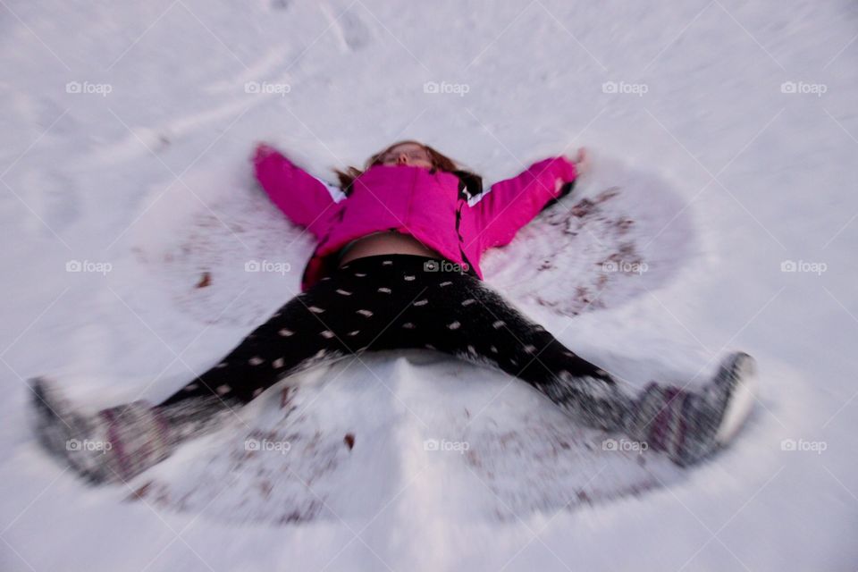 Pink Snow Angel