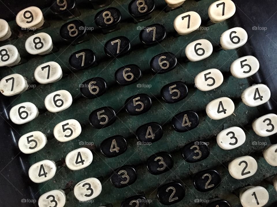 Vintage mechanical calculator 